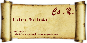 Csire Melinda névjegykártya